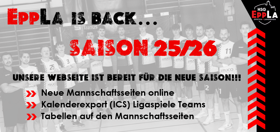 Webseite der HSG EppLa für neue Saison gerüstet – neue Features verfügbar
