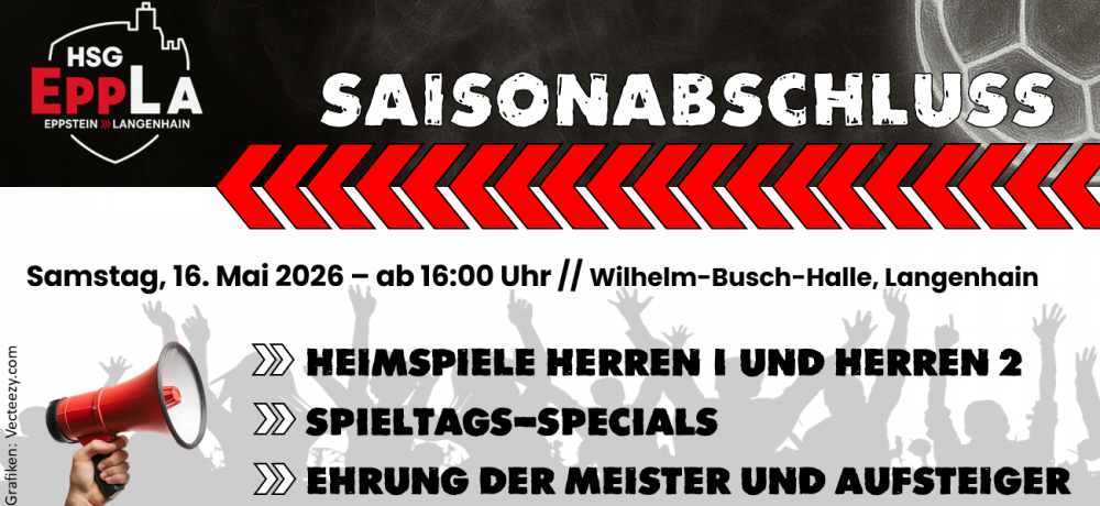 Letzter Heimspieltag der Saison 2025/2026 mit den Herren 1 & 2 – Zudem Ehrungen aller Meister- und Aufsteigerteams