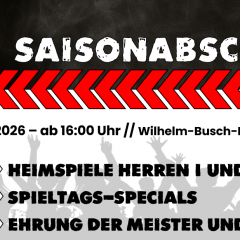Letzter Heimspieltag der Saison 2025/2026 mit den Herren 1 & 2 – Zudem Ehrungen aller Meister- und Aufsteigerteams