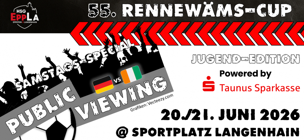 55. Rennewäms-Cup 2026: Spielpläne online und Public Viewing samstags (WM 2026: GER – CIV)